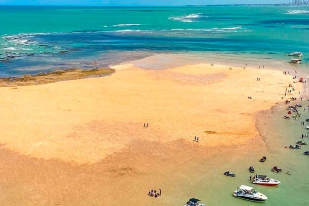 Ilha de areia vermelha