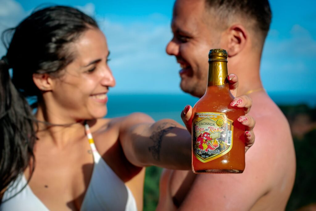 Entrada da Praia de Tambaba mostrando a divisão entre a área de naturismo e a área comum